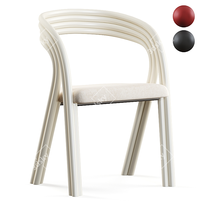 Modern Axel Enthoven Dining Chair 3D model image 1