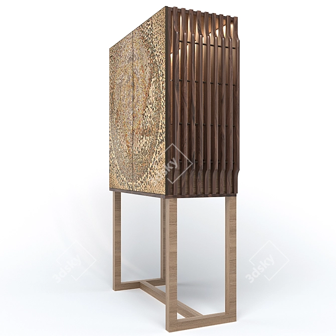 Elegant Vintage Style Cabinet 3D model image 2