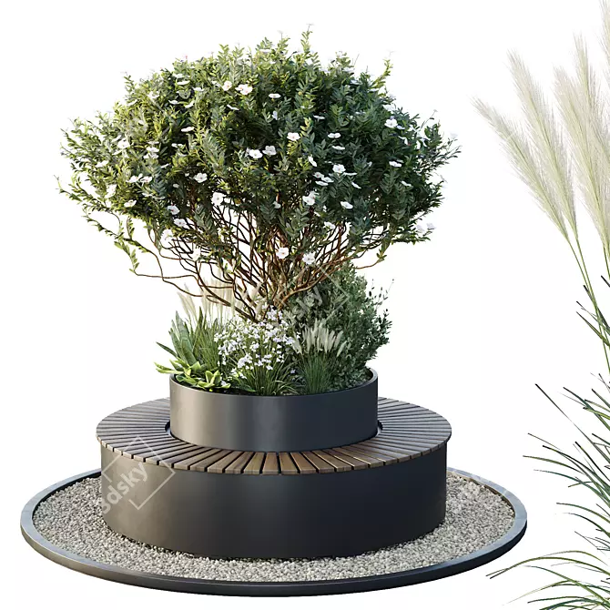 Outdoor Tree Bush Garden Box 3D model image 1