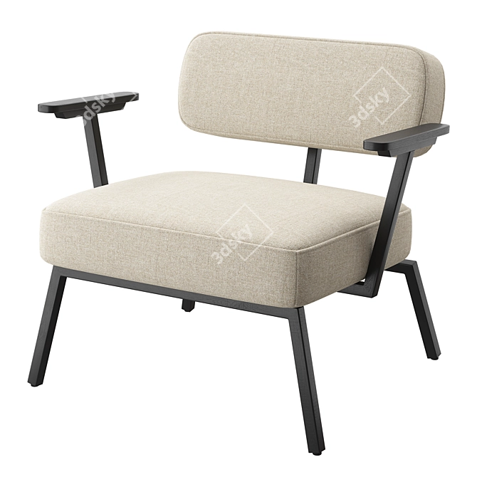 Ode Lounge Chair Set: Modern Elegance 3D model image 3