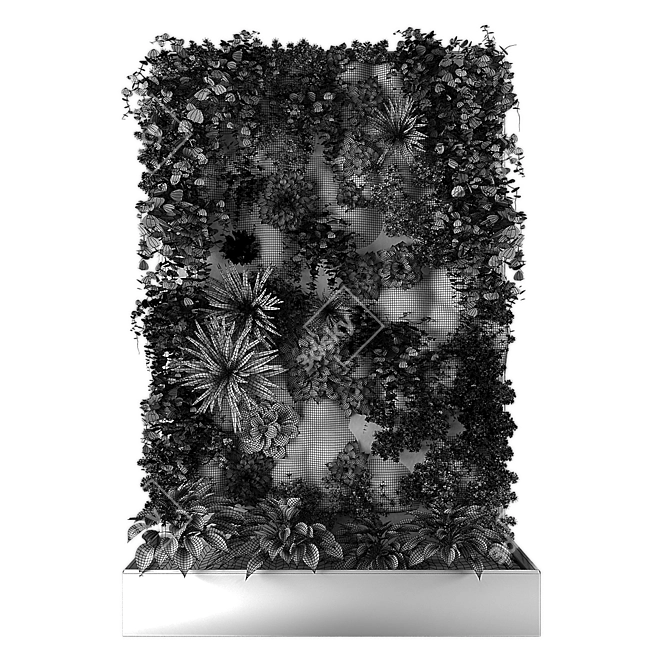 Unique Vertical Garden Wall Art 3D model image 2