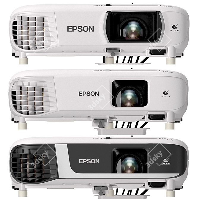 Epson Projector Set Bundle 3D model image 7