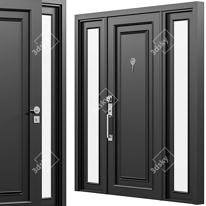 Modern Exterior Door Visualization 3D model image 2