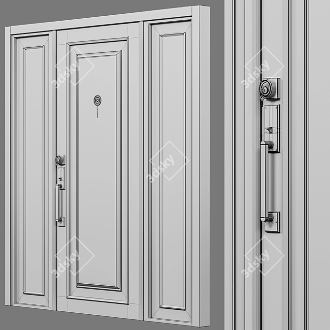 Modern Exterior Door Visualization 3D model image 5