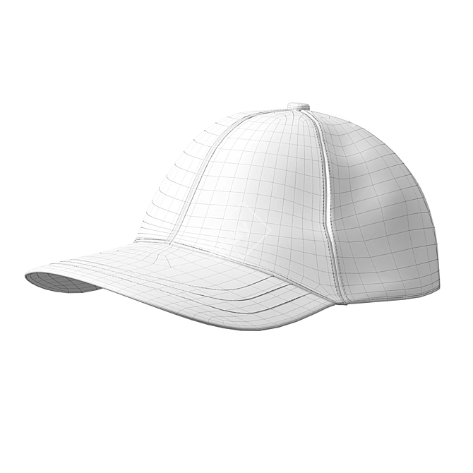 Copper Basic Twill Cap: ZARA 3D model image 7