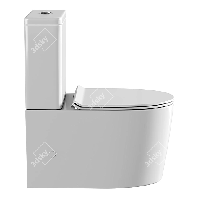 AQUAme AQM1001 Compact Water Closet 3D model image 3