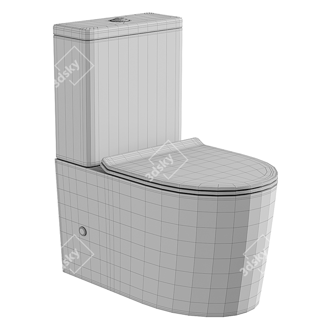 AQUAme AQM1001 Compact Water Closet 3D model image 4