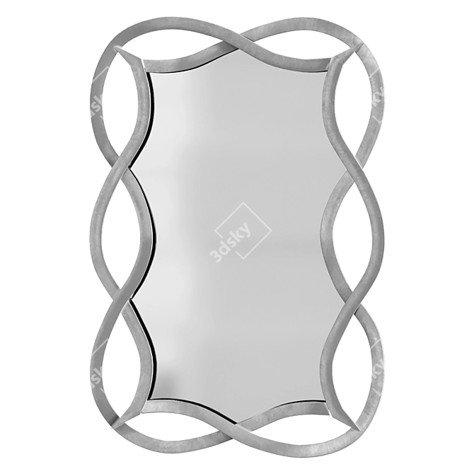  Ornate Round Wall Mirror 3D model image 1