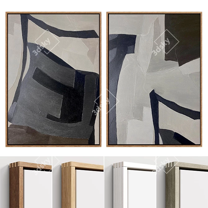 Dual Frame Artworks Set 3D model image 1