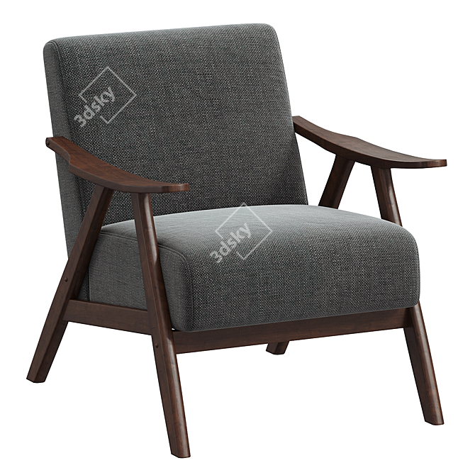 Elegant Verona Gray Accent Chair 3D model image 1