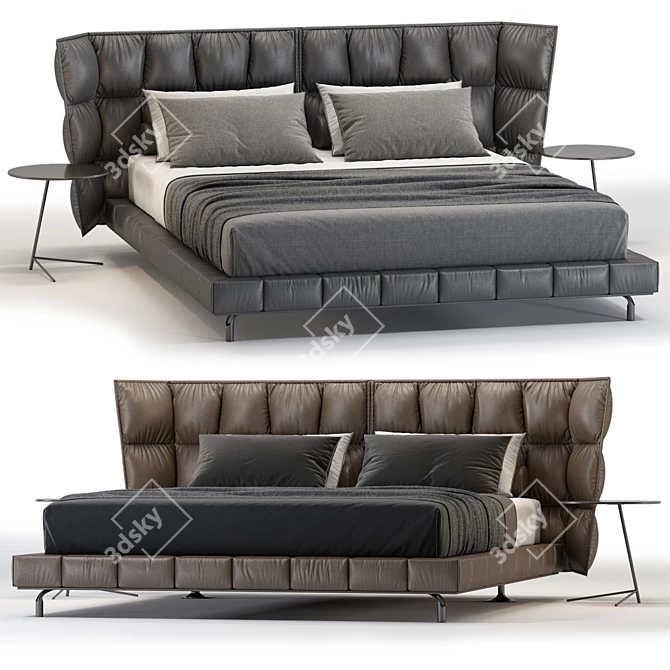 Luxury Husk Bed Frame Model 3D model image 1