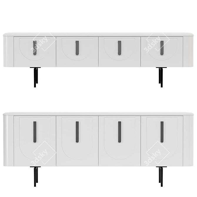 Modern Milas TV Stand Wall 3D model image 2