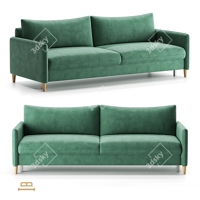 OM Milan Sofa Bed 3D model image 2