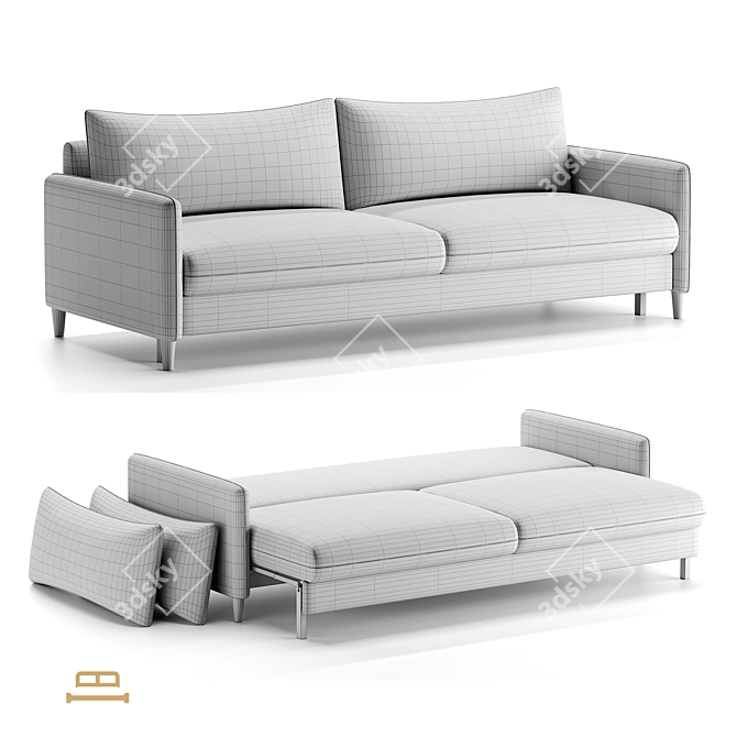 OM Milan Sofa Bed 3D model image 4