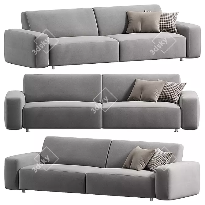 Sleek Modern CROSS Sofa Model 3D model image 1