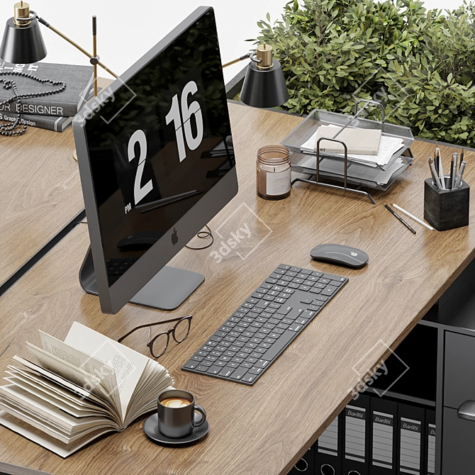 Modern Office Furniture Set 04 3D model image 5