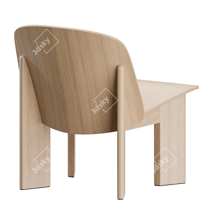 Modern Chisel Lounge Chair Set 3D model image 7