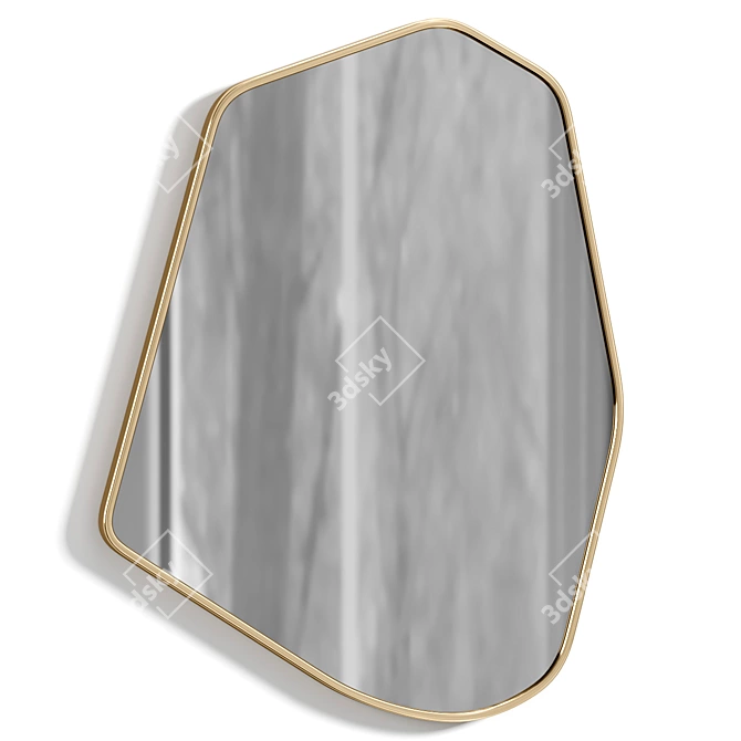 Giza Asymmetrical Mirror Wall Decor 3D model image 2