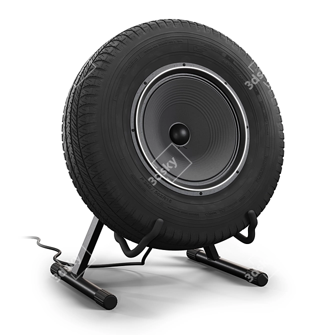 Eco-Tire Speaker: Upcycled Sound System 3D model image 1