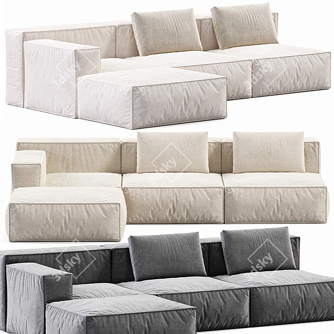 Tuodivano Chento Loft Sofa: Modern Elegance 3D model image 6