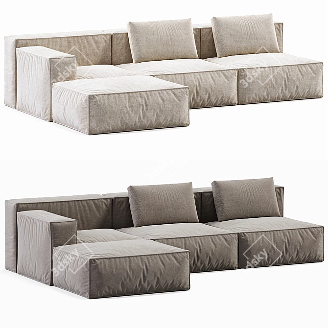 Tuodivano Chento Loft Sofa: Modern Elegance 3D model image 1