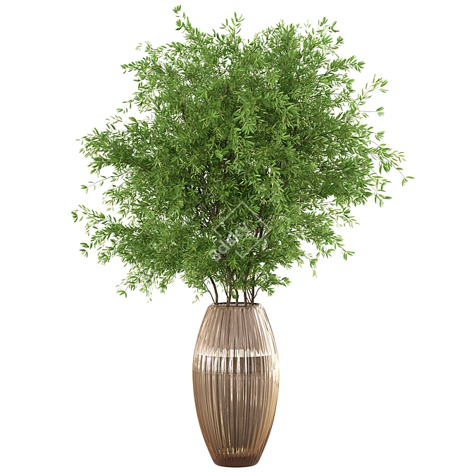 Realistic Green Plant Bouquet 3D 3D model image 1