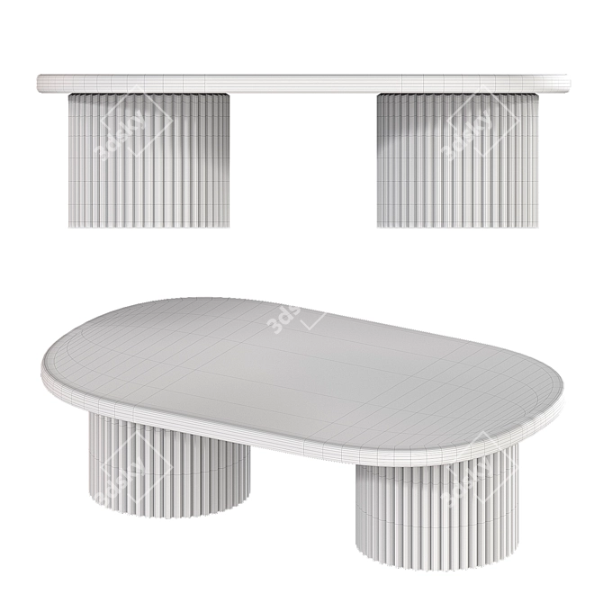 Elegant Oranda Coffee Table 3D model image 3