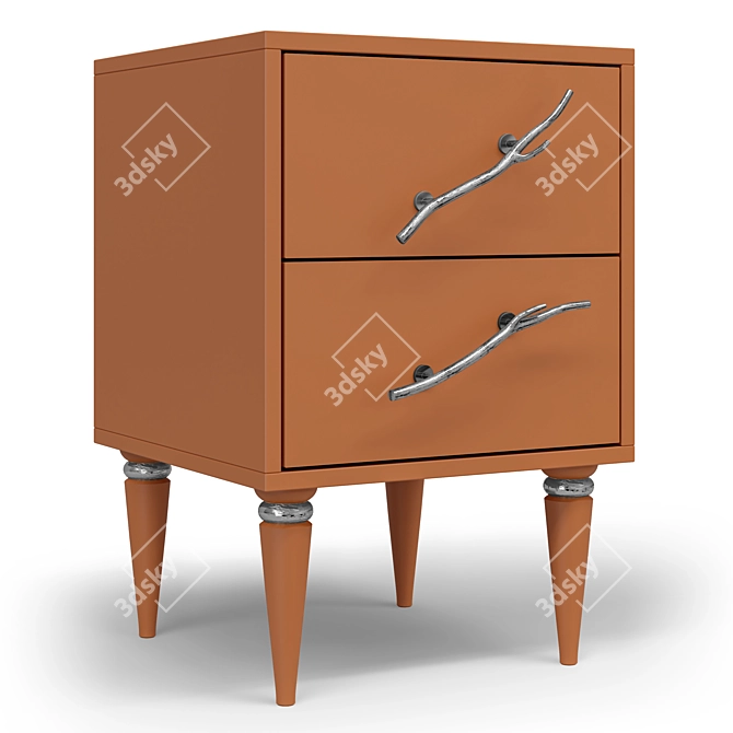 Art Kolor Matte Classic Nightstand 3D model image 2