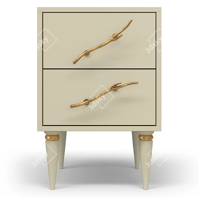 Art Kolor Matte Classic Nightstand 3D model image 3