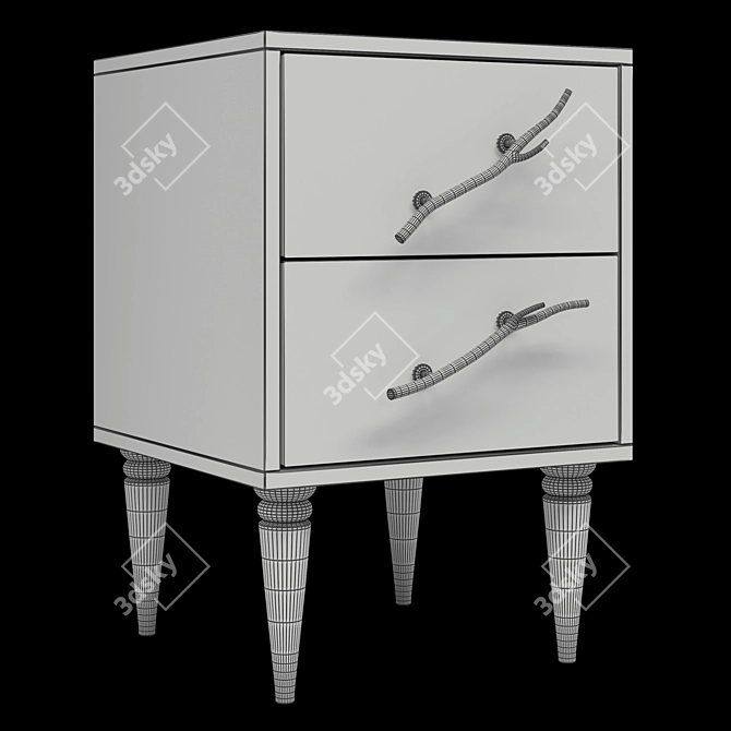 Art Kolor Matte Classic Nightstand 3D model image 6