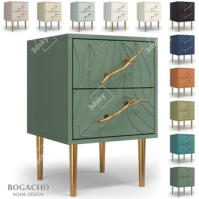 Art Kolor Leaves Style Cabinet 3D model image 1