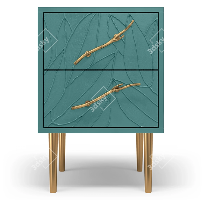 Art Kolor Leaves Style Cabinet 3D model image 5