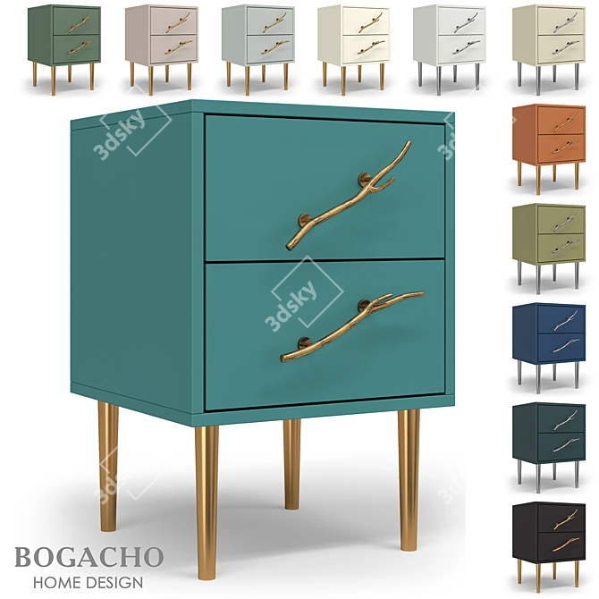 Art Color Matte Style Bins 3D model image 1