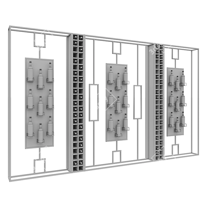 Restaurant Cafe Wine Display Shelf 3D model image 4
