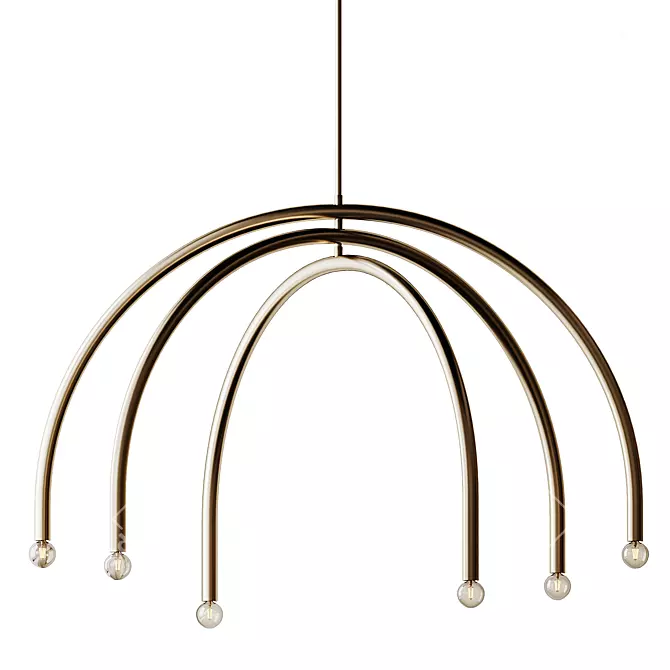  Arc Chandelier - Modern Elegance 3D model image 1