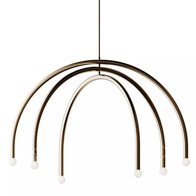  Arc Chandelier - Modern Elegance 3D model image 2