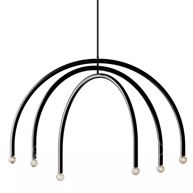  Arc Chandelier - Modern Elegance 3D model image 4