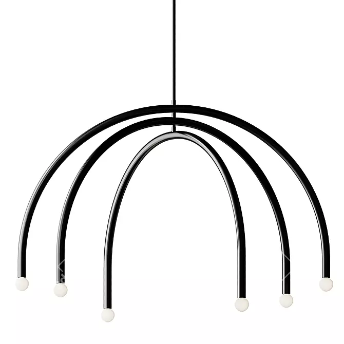  Arc Chandelier - Modern Elegance 3D model image 5