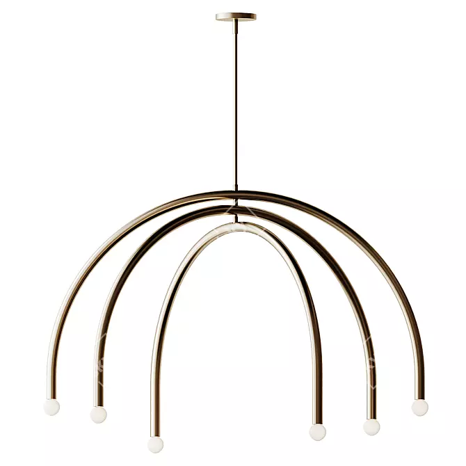  Arc Chandelier - Modern Elegance 3D model image 6