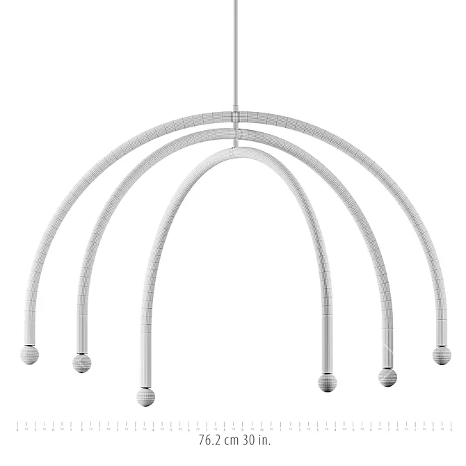  Arc Chandelier - Modern Elegance 3D model image 7