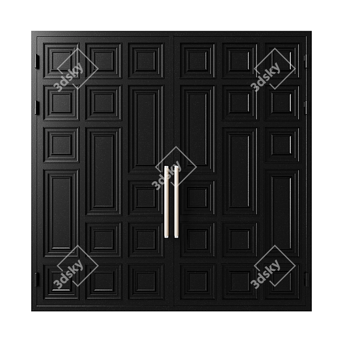 Sleek Black Loft Gate 3D 3D model image 3