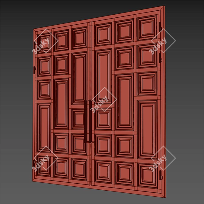 Sleek Black Loft Gate 3D 3D model image 5