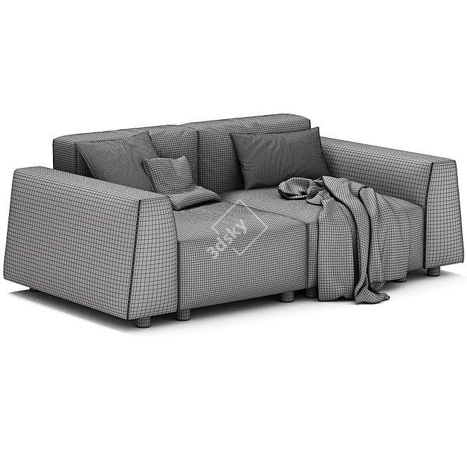 Transformable PARKER Sofa: Milano Bedding 3D model image 5