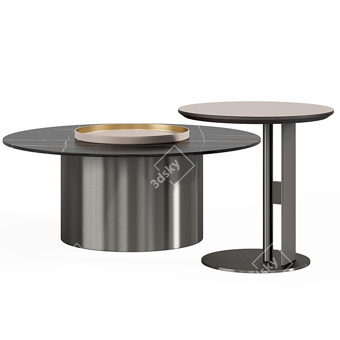 Modern Metal Coffee Table 2015 3D model image 2