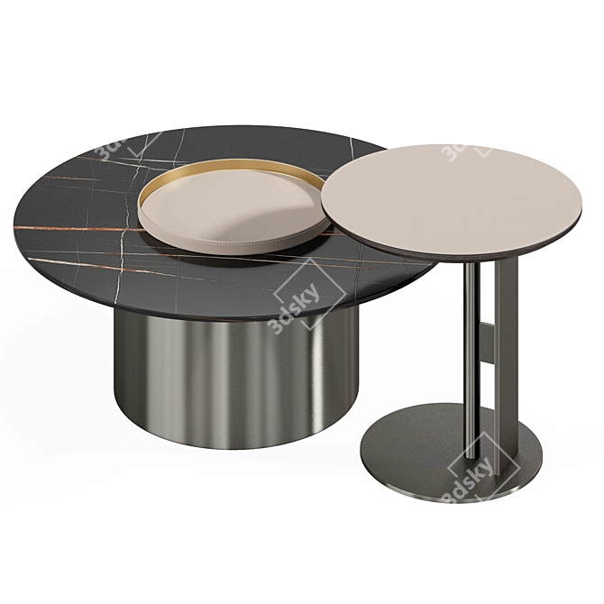 Modern Metal Coffee Table 2015 3D model image 3