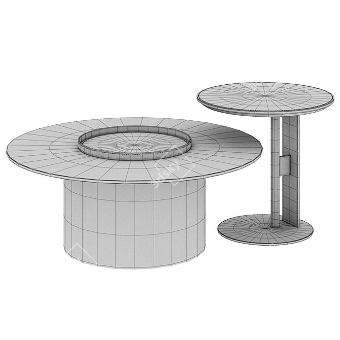 Modern Metal Coffee Table 2015 3D model image 4