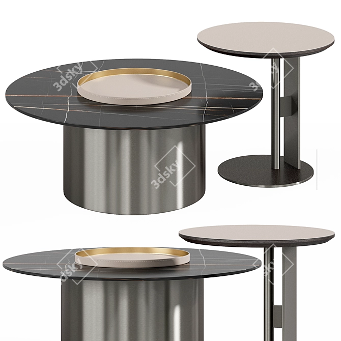 Modern Metal Coffee Table 2015 3D model image 5