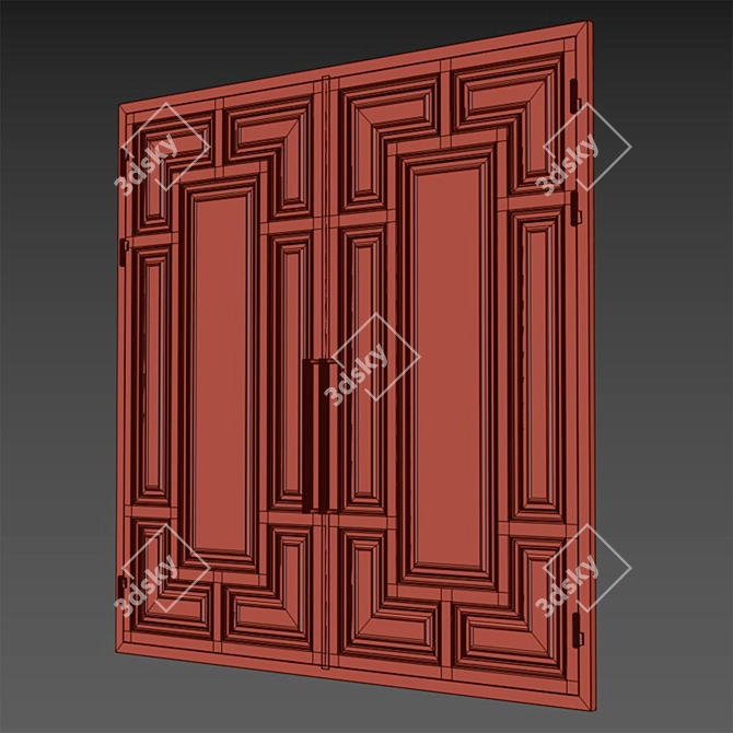 Modern Black Loft Gate 3D 3D model image 5