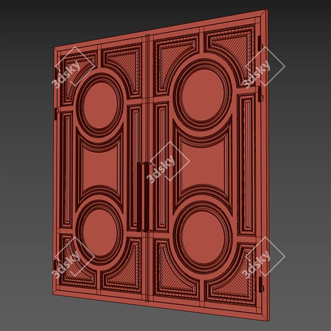 Sleek Black Loft Gate Design 3D model image 5