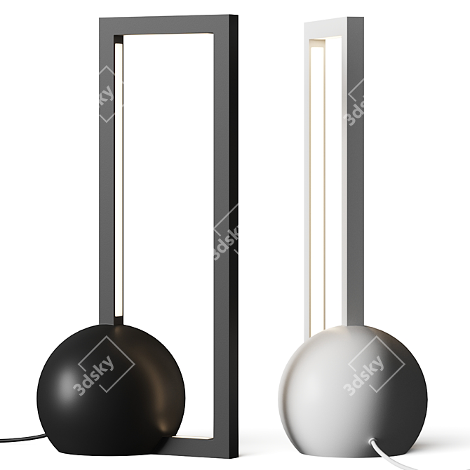 Minimalist Sculptural Desk Lamp 3D model image 1